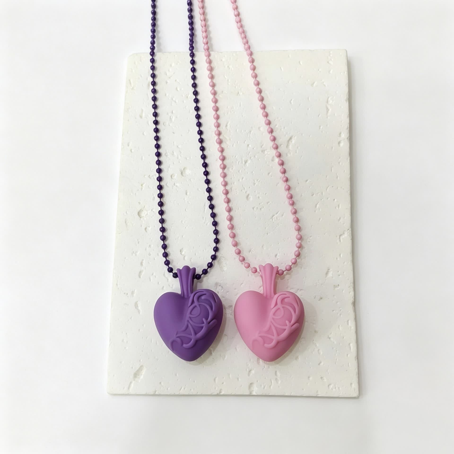 Chrome Hearts Colorful Cross and Heart Shaped Necklaces